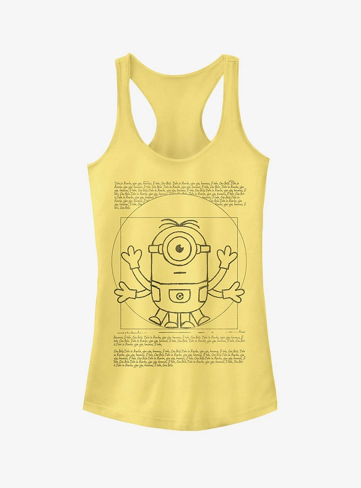 Minion da Vinci Man Girls Tank