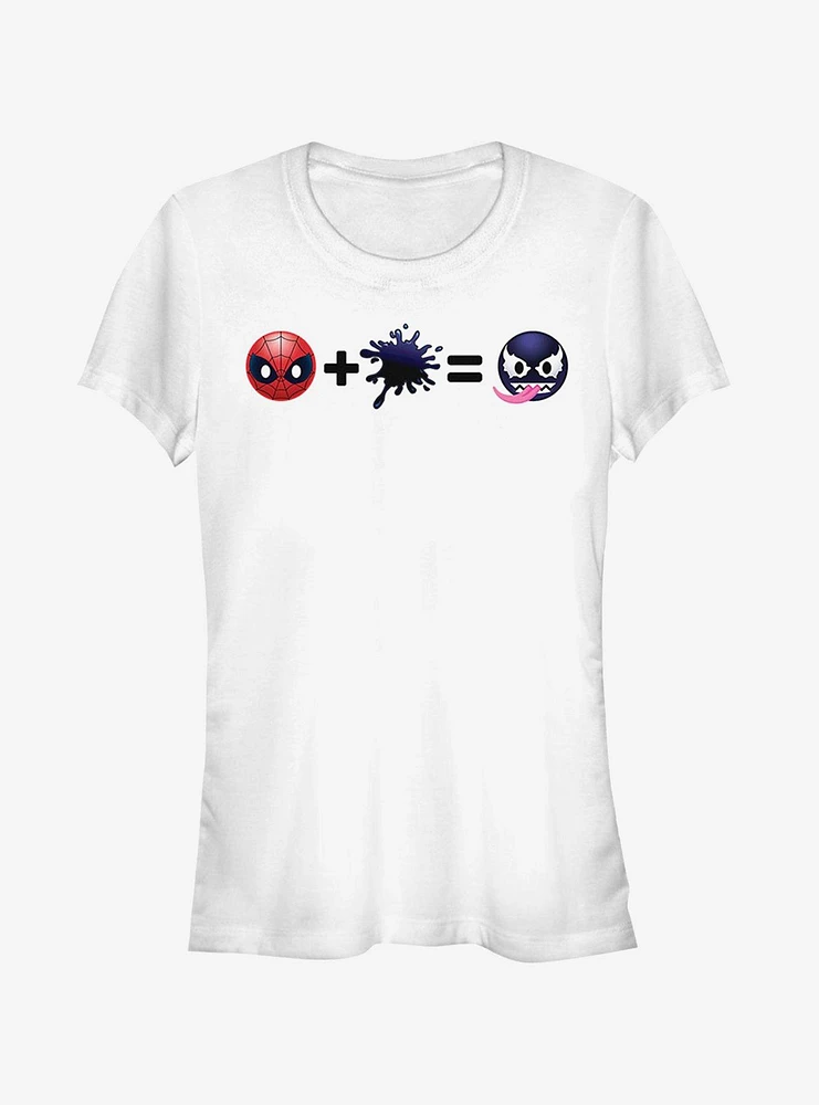 Marvel Spider-Man Venom Emoji Math Girls T-Shirt