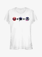 Marvel Spider-Man Venom Emoji Math Girls T-Shirt