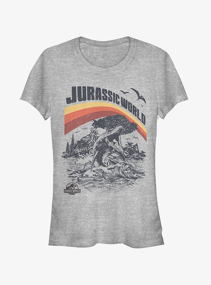 Jurassic World Fallen Kingdom Retro Sea Dino Girls T-Shirt