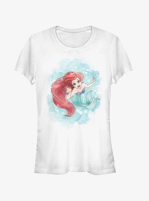 Disney Ariel Watercolor Print Girls T-Shirt