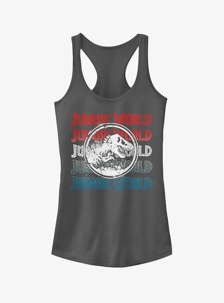 Jurassic World Fallen Kingdom 4th of July Logo Girls Tank