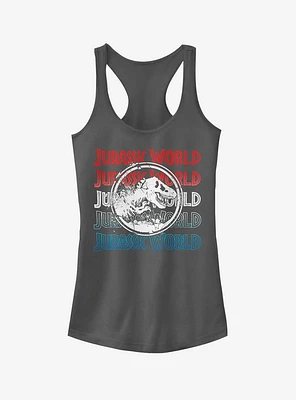 Jurassic World Fallen Kingdom 4th of July Logo Girls Tank