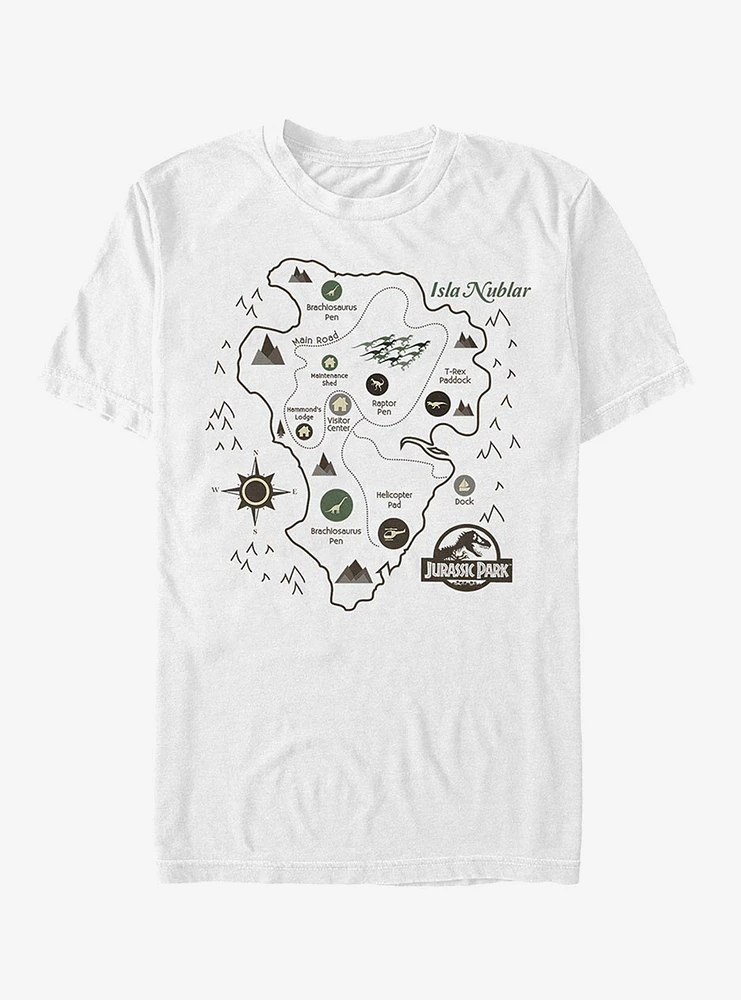 Isla Nublar Map T-Shirt