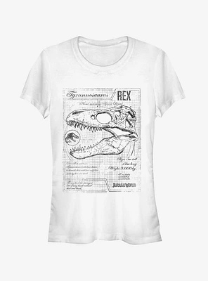 Jurassic World Fallen Kingdom T. Rex Schematics Girls T-Shirt