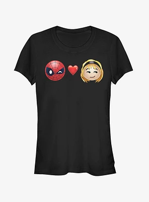 Marvel Spider-Man Emoji Love Girls T-Shirt