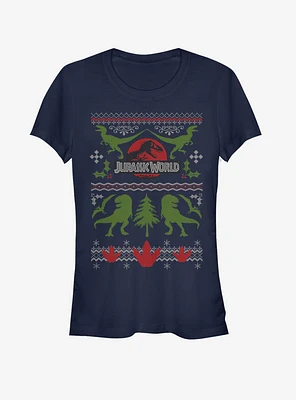Ugly Christmas Sweater Print Girls T-Shirt