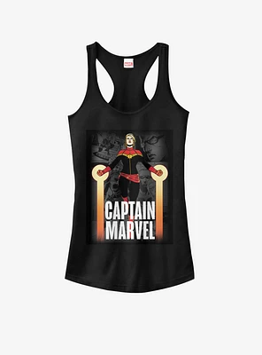Marvel Captain On Top Girls Tank