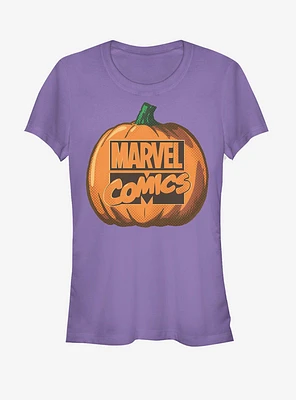 Marvel Halloween Classic Logo Pumpkin Girls T-Shirt