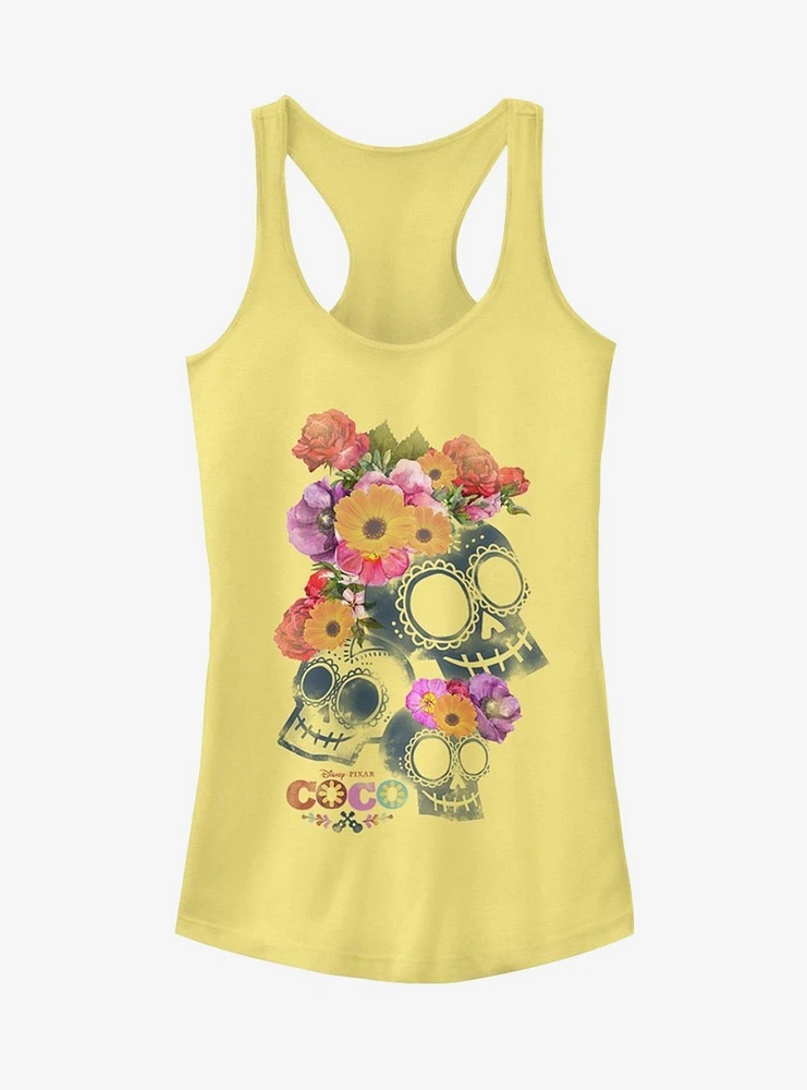 Disney Pixar Coco Floral Skeletons Girls Tank