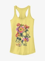 Disney Pixar Coco Floral Skeletons Girls Tank