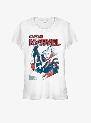 Marvel Captain The Woman Cap Girls T-Shirt