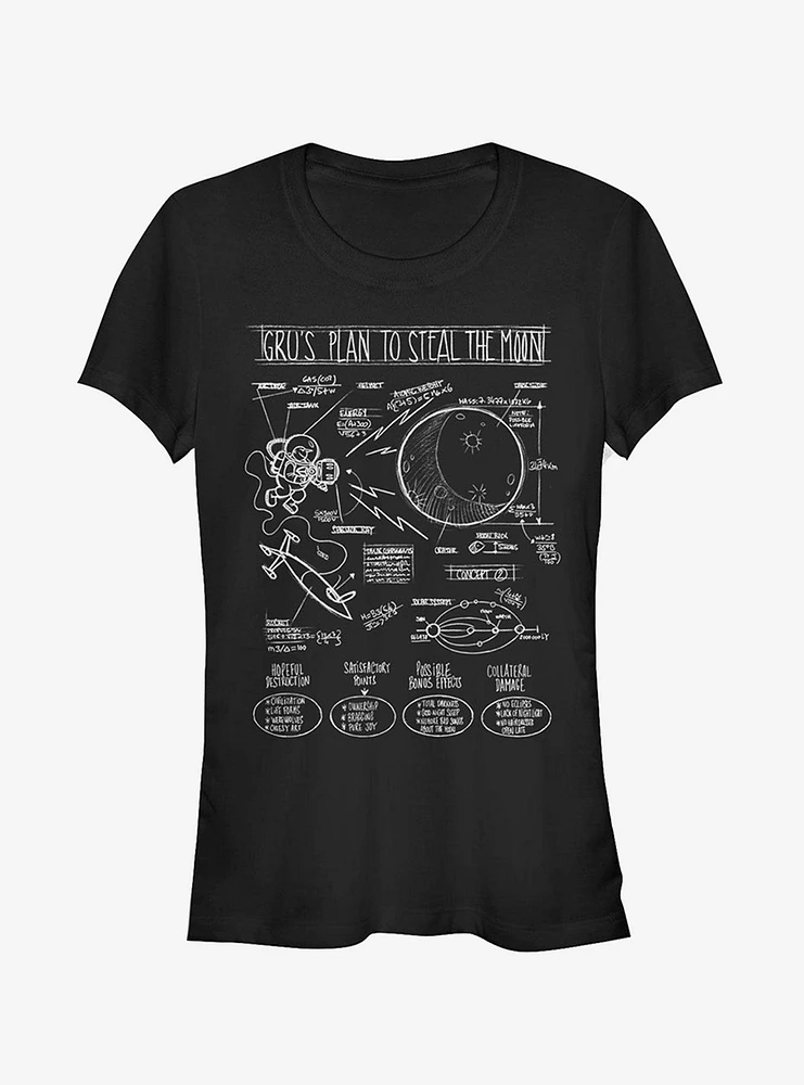 Minion Gru Plans to Steal Moon Girls T-Shirt