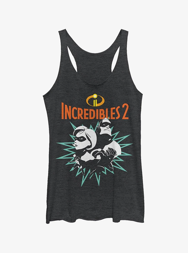 Disney Pixar The Incredibles Heroic Parents Girls Tank Top