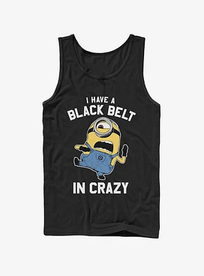 Minion Black Belt Crazy Tank Top