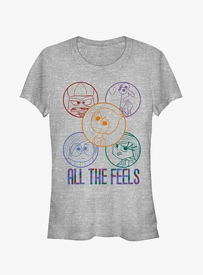 Disney Pixar Inside Out All the Feels Girls T-Shirt