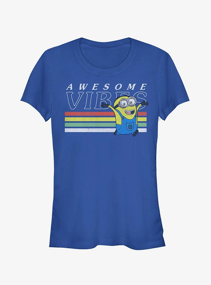 Minion Rainbow Vibes Girls T-Shirt