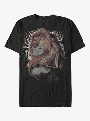 Disney Lion King Mufasa Dot Portrait T-Shirt