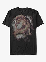 Disney Lion King Mufasa Dot Portrait T-Shirt