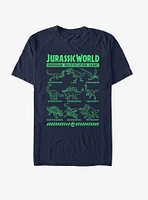 Jurassic Park Dino Identification T-Shirt