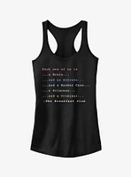 The Breakfast Club Each One Of Us Stereotype Girls Tank Top