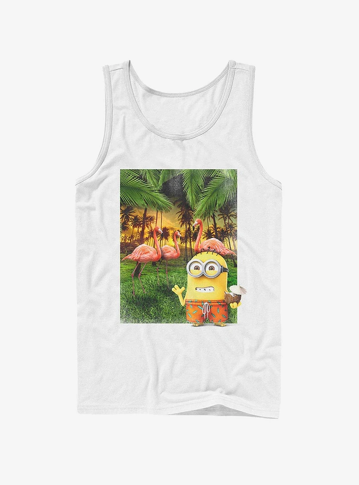 Minion Flamingo Vacation Tank Top