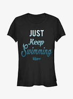 Disney Pixar Finding Dory Just Keep Swimming Motto Girls T-Shirt