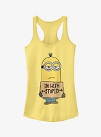 Minion With Stupid Girls Tank Top