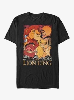 Disney Lion King Retro Distressed Friends T-Shirt