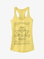 Minion da Vinci Man Girls Tank Top