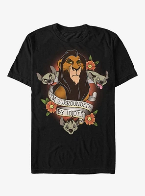 Disney Lion King Scar Surrounded By Idiots Tattoo T-Shirt