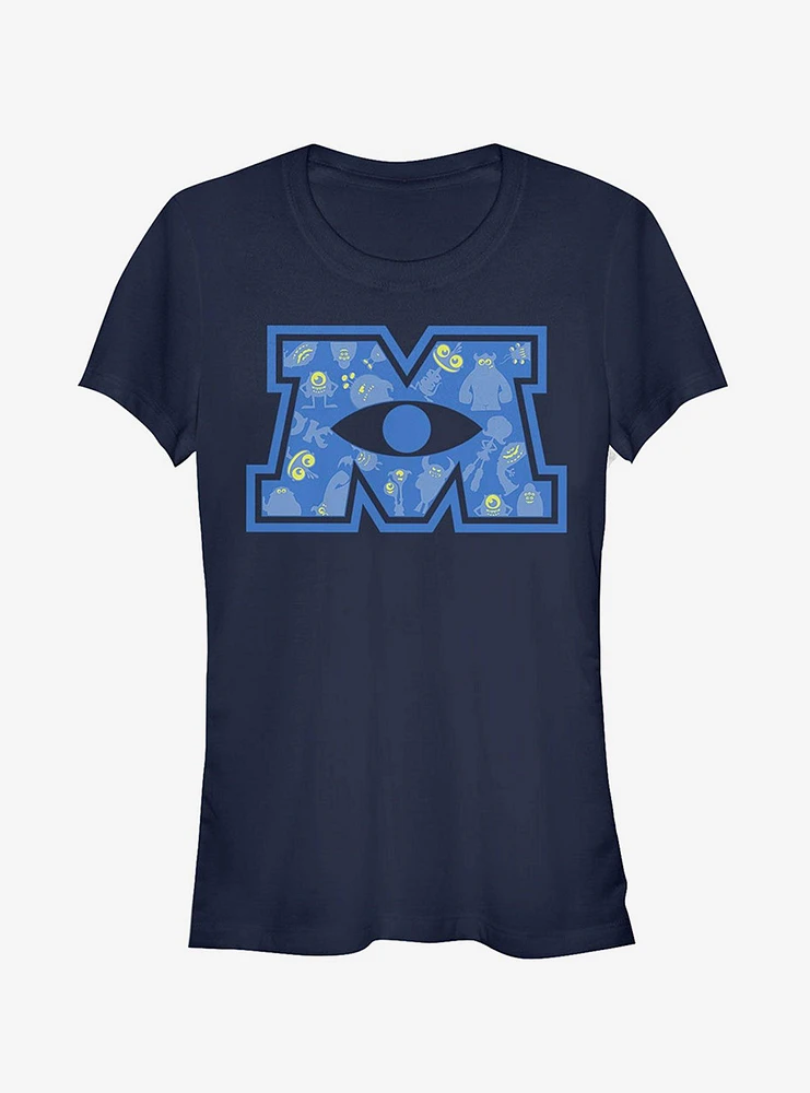 Disney Pixar Monsters Inc M Eyeball Logo Girls T-Shirt