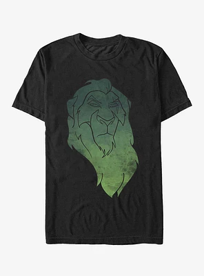 Disney Lion King Scar Watercolor Portrait T-Shirt