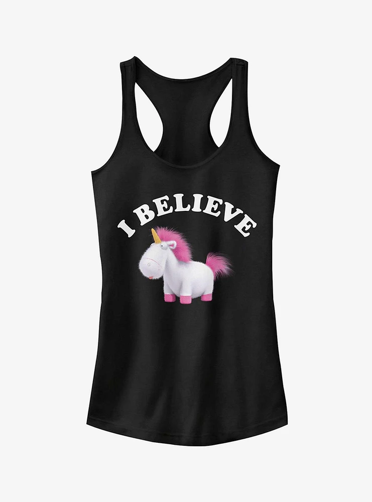 Minion I Believe Unicorns Girls Tank Top