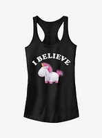 Minion I Believe Unicorns Girls Tank Top