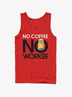 Minion No Coffee Tank Top