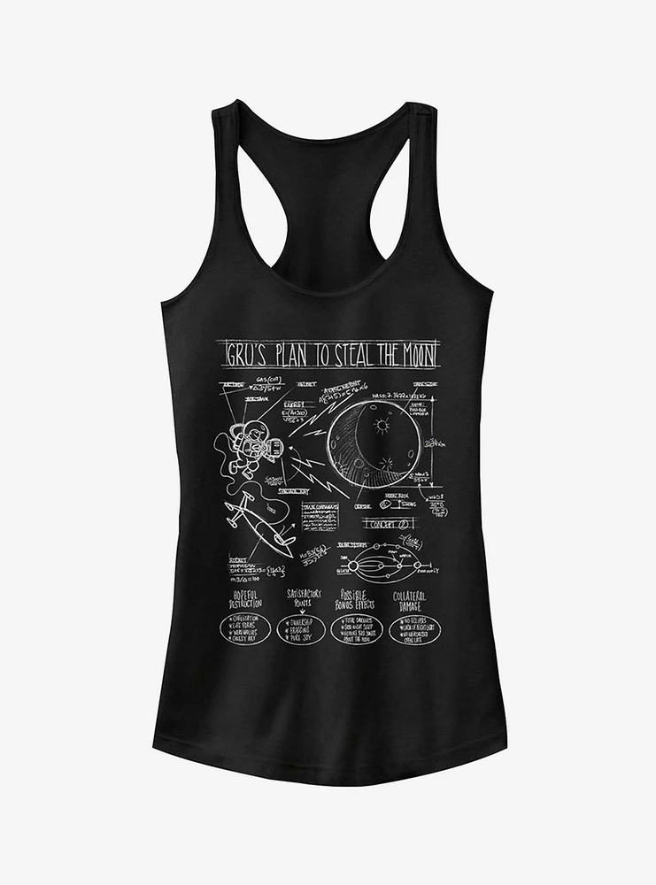 Minion Gru Plans to Steal Moon Girls Tank Top