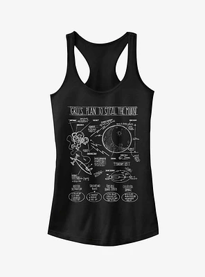 Minion Gru Plans to Steal Moon Girls Tank Top