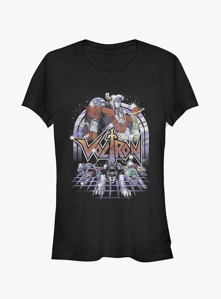 Voltron Retro Robot Lions Girls T-Shirt