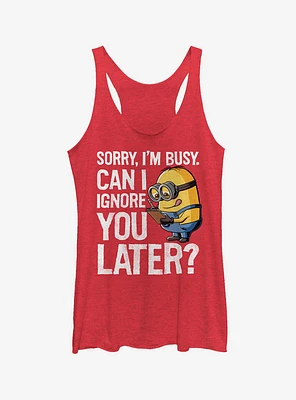 Minion Ignore You Later Girls Tank Top