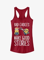 Minion Bad Choices Girls Tank Top