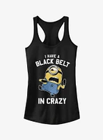 Minion Black Belt Crazy Girls Tank Top