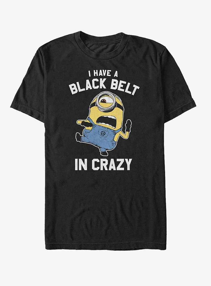 Minion Black Belt Crazy T-Shirt