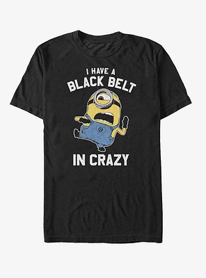 Minion Black Belt Crazy T-Shirt