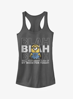 Minion Blah Mood Today Girls Tank Top