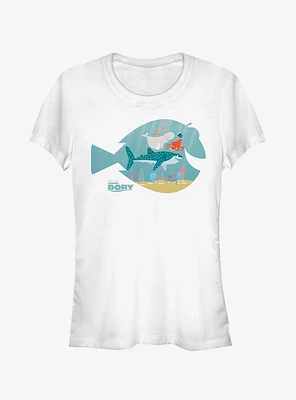 Disney Pixar Finding Dory Fish Frame Girls T-Shirt