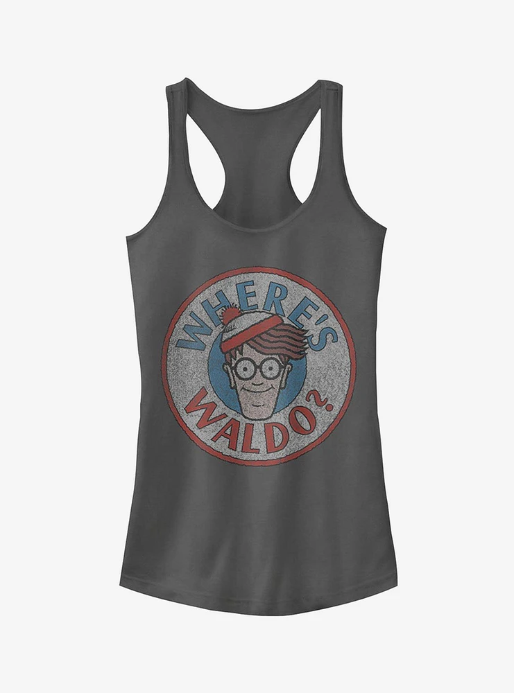 Where's Waldo Retro Character Circle Girls Tank Top