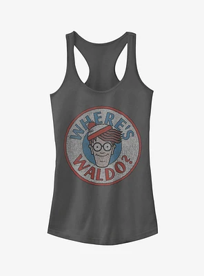 Where's Waldo Retro Character Circle Girls Tank Top