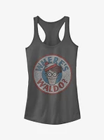 Where's Waldo Retro Character Circle Girls Tank Top