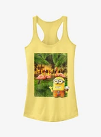 Minion Flamingo Vacation Girls Tank Top